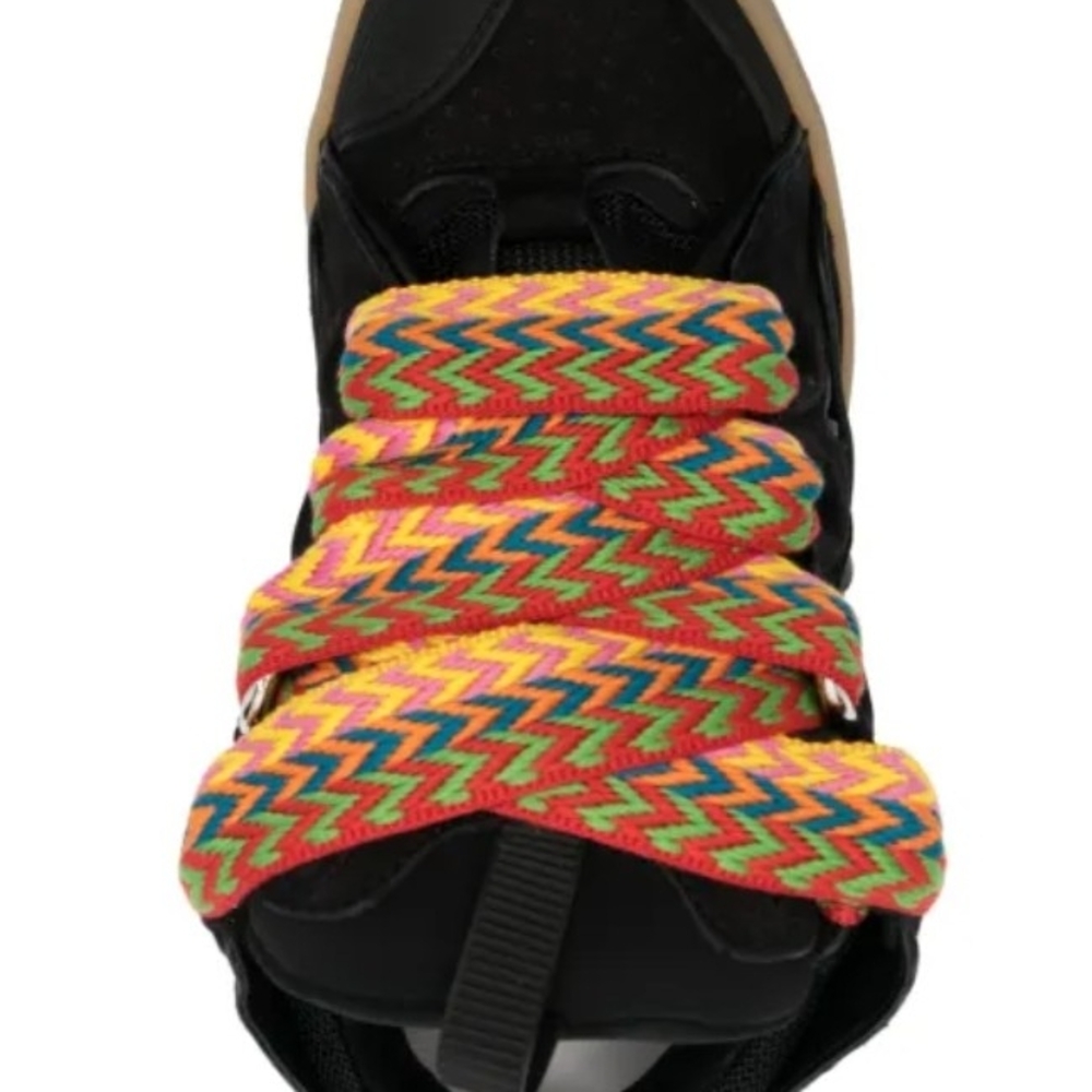 Lanvin Black Sneakers with Multicolor Laces - Picture 2 of 4